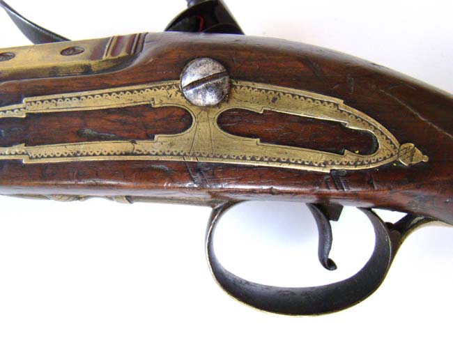 A Flintlock brass barreled blunderbuss made in 1793 for The Reverand Dr. Samuel Horsley, Lord Bishop of Rochester and Dean of Westminster. — image 4